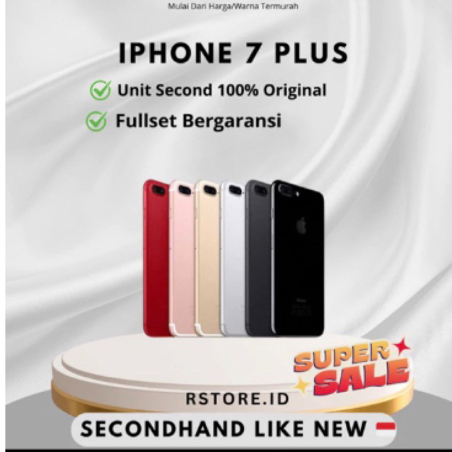 iphone 7 plus 128gb Fullset,ex garansi resmi/ibox