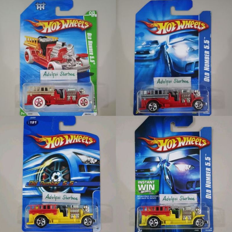 hotwheels hot wheels old number 5.5 firetruck fire truck pemadam kebakaran treasure hunts '10 th reg