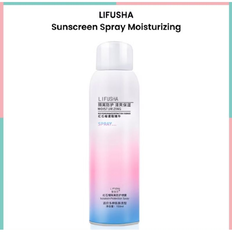 LIFUSHA Original Body lotion spray Moisturizing Brightening red pomegranate isolation protection spr