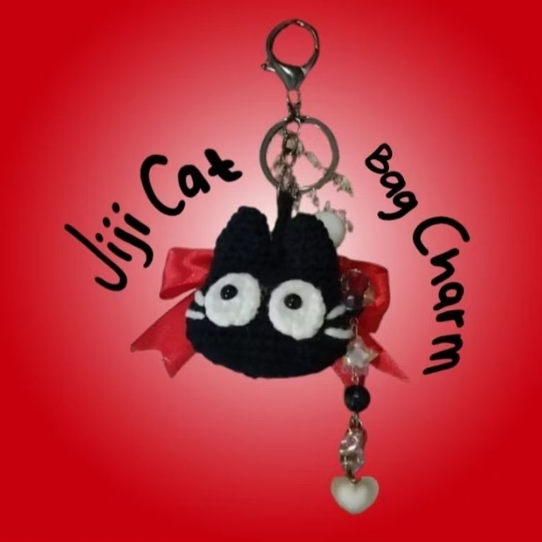 Jiji cat bag charm || Ghibli crochet || Ghibli keychain