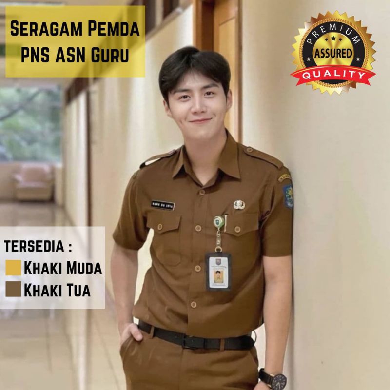 Setelan khaki pria setelan khaki asn pria terbaru baju khaki pria seragam khaki asn pria