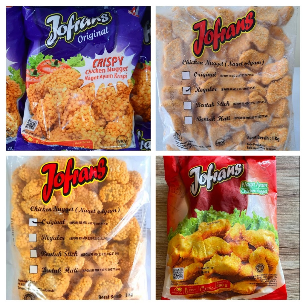 

Jofrans Nugget Ayam | Original, Crispy | 225gr, 500gr, 1kg | Nugget Ayam Lezat & Gurih