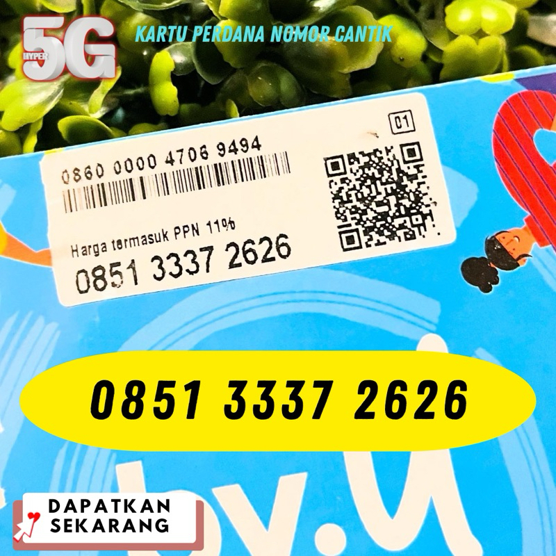 NOMOR CANTIK By.u Abab TELKOMSEL 2626 BYU KARTU PERDANA BYU BONUS KUOTA INTERNET 3GB 1BULAN BUKAN 7G