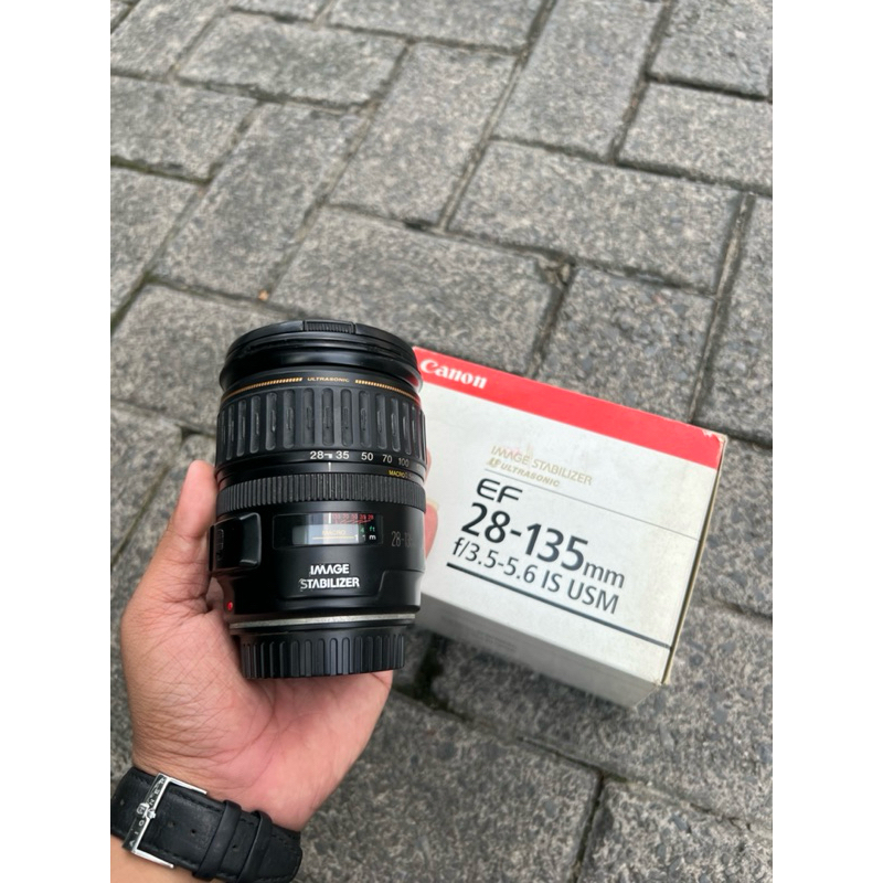 Lensa Canon EF 28-135mm IS USM Fullframe Lengkap box