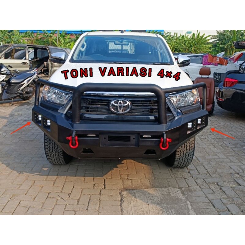 Bemper Bumper Depan Rocker Bar 3 Loops Double Cabin Hilux Rocco