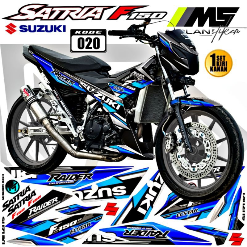 Decal Sticker Striping Variasi Satria Fu Fi injeksi Raider R 150 Fi Suzuki Satria Fu 150 Fi 2016-202