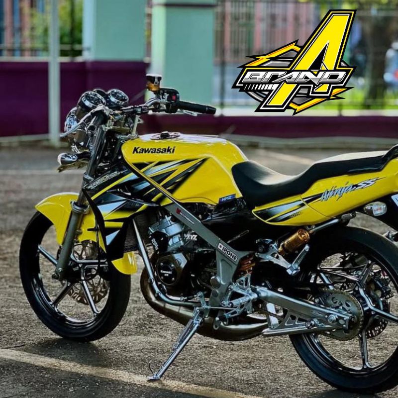STIKER STRIPING ORI KAWASAKI NINJA SS KUNING 2013 COD STRIPING NINJA SS STIKER NINJA SS KUNING ORIGI
