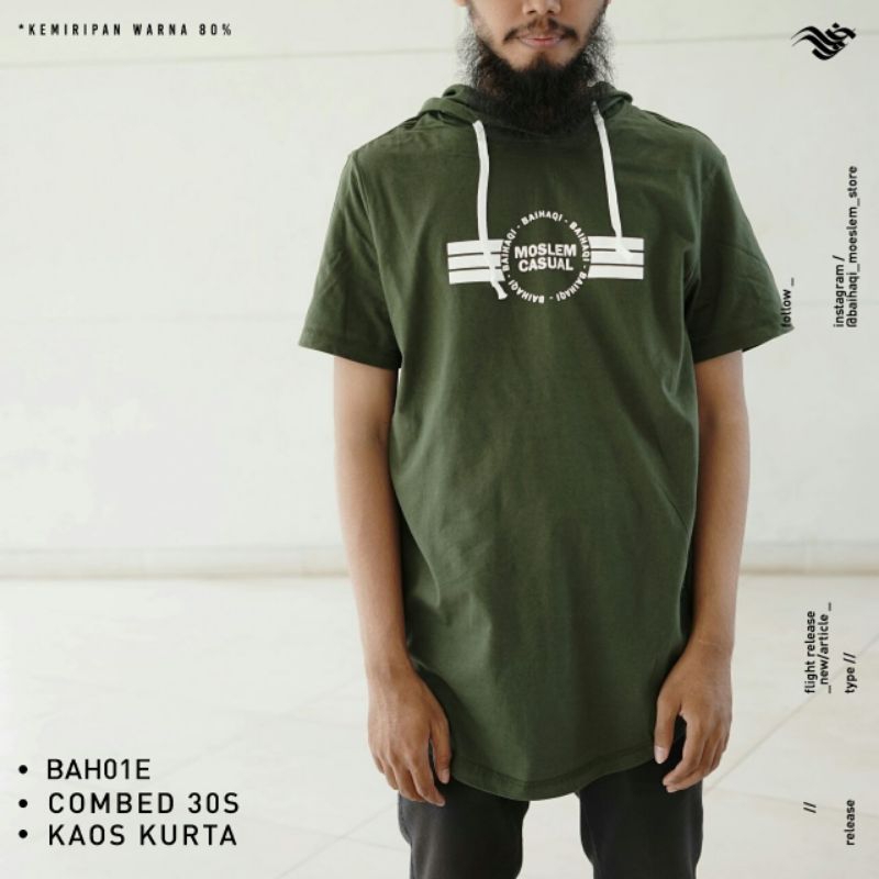 Kaos Kurta Hoodie Baihaqi