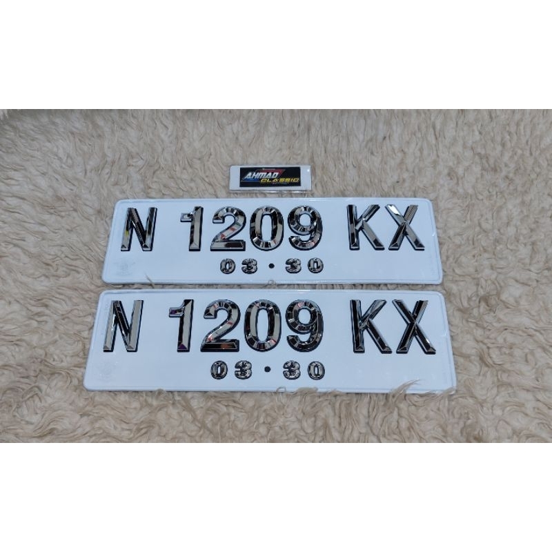 Plat Nomor Mobil Timbul lancip Fe Font