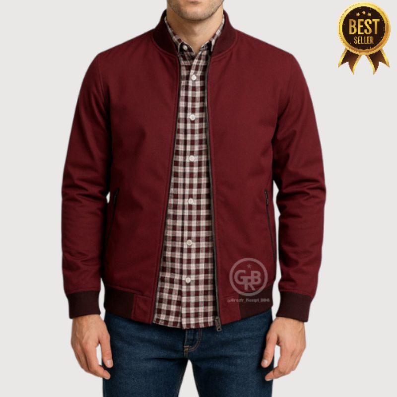 Jaket Pria Bomber Polos HARRINGTON / Jaket Musim dingin Pria dewasa Harrington / Jaket Pria HARRINGT