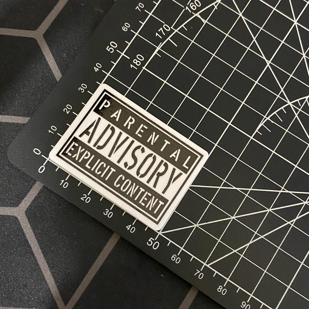 

[Stiker Satuan] stiker aesthetic PARENTAL ADVISORY || sticker aesthetic brand hypebeast Explicit Content