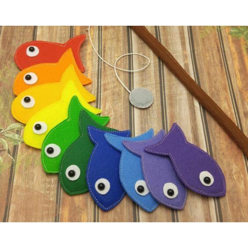 magneting fishing felt | mainan memancing anak dari bahan flanel