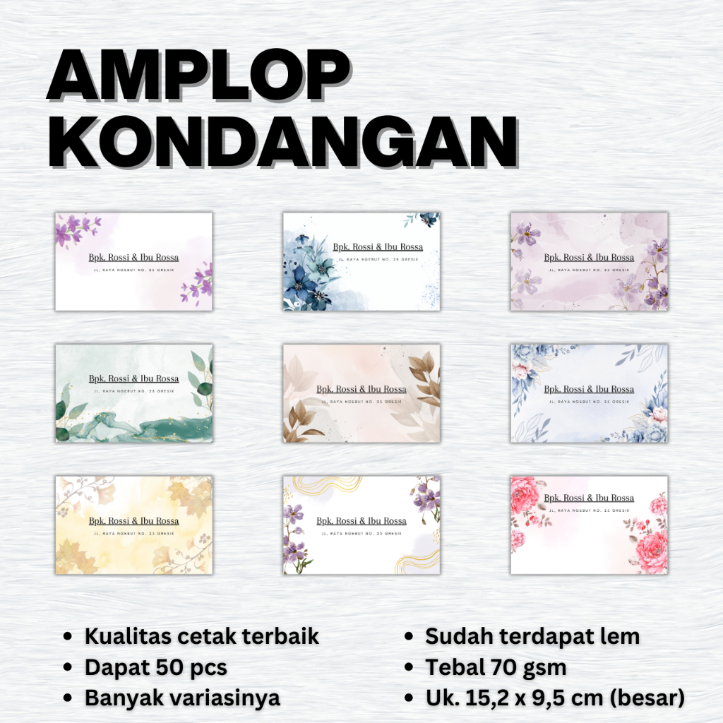 

Amplop Kondangan Santunan Custom 50 pcs