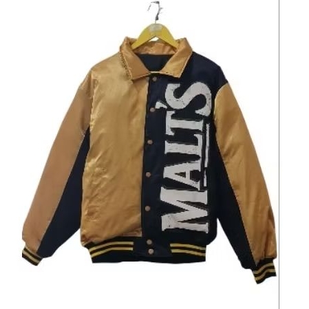 Jaket Varsity Vintage MALT'S Reversible Unisex Size L Second Preloved
