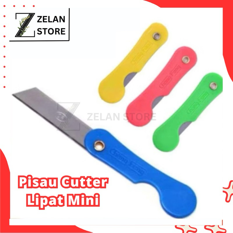 

PER PCS / Cutter Lipat Mini Pisau Kecil Foldable Knife Alat Potong Multifungsi