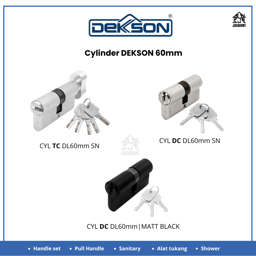 DEKSON Cylinder Dekkson DC DL 60mm anak kunci