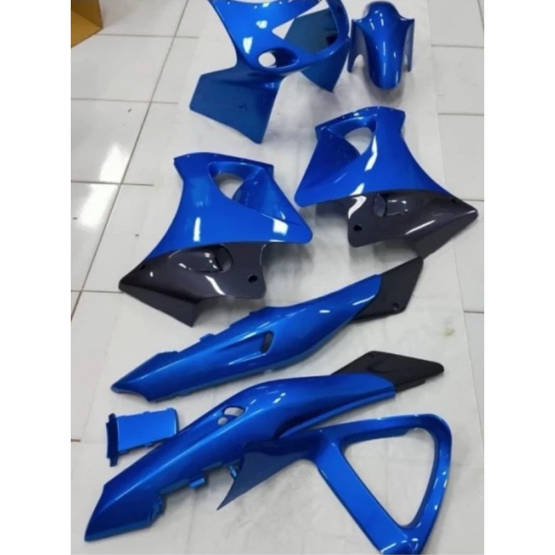body fairing ninja rr old zx cbu biru original full set polos & striping original kawasaki BERGARANS