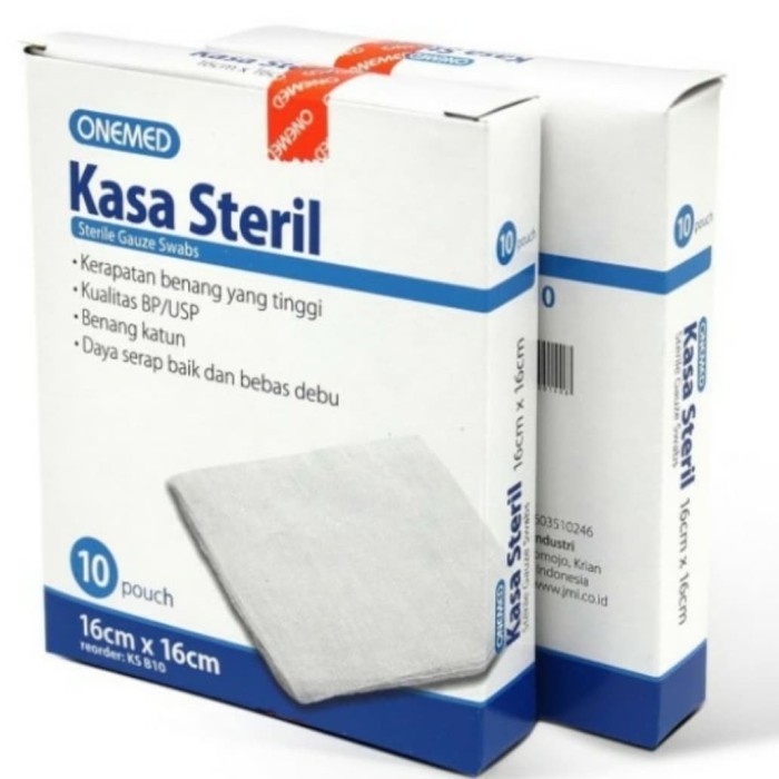 Kasa Steril Onemed 16x16 isi 10 / Kasa Onemed Steril 16x16