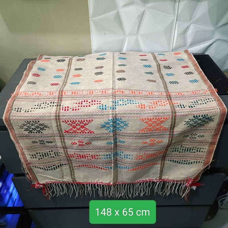 Ulos Batak ulos sadum glitter putih hitam