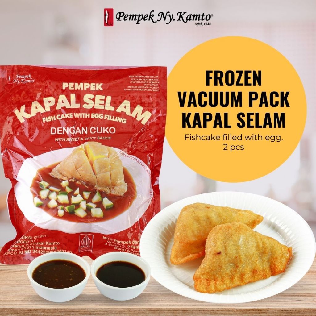 

Pempek Ny. Kamto Frozen Kapal Selam Isi 2 pcs dengan Cuko