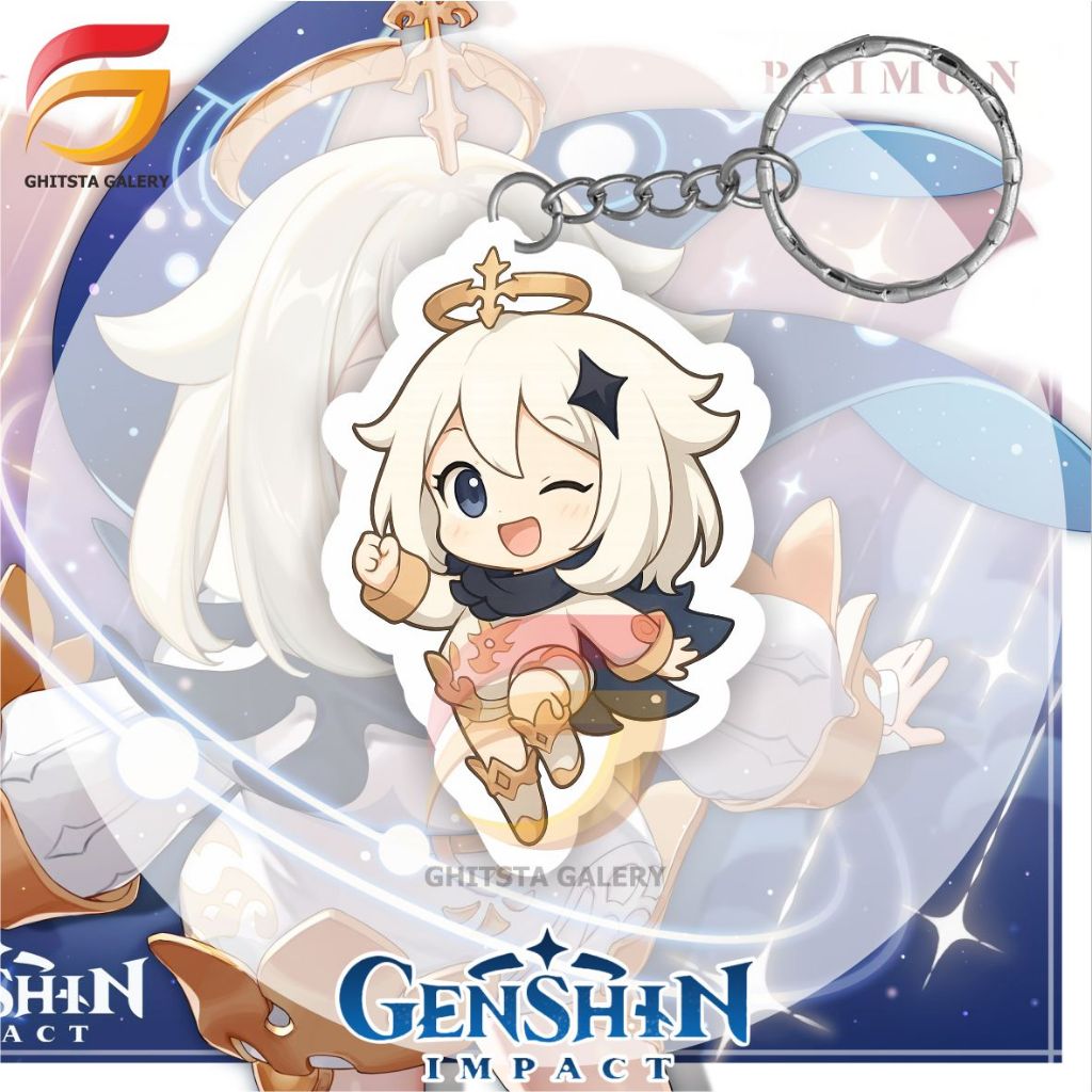 Gantungan Kunci Paimon Genshin Impact - Gantungan Kunci Genshin Impact - Gantungan Kunci Akrilik - K