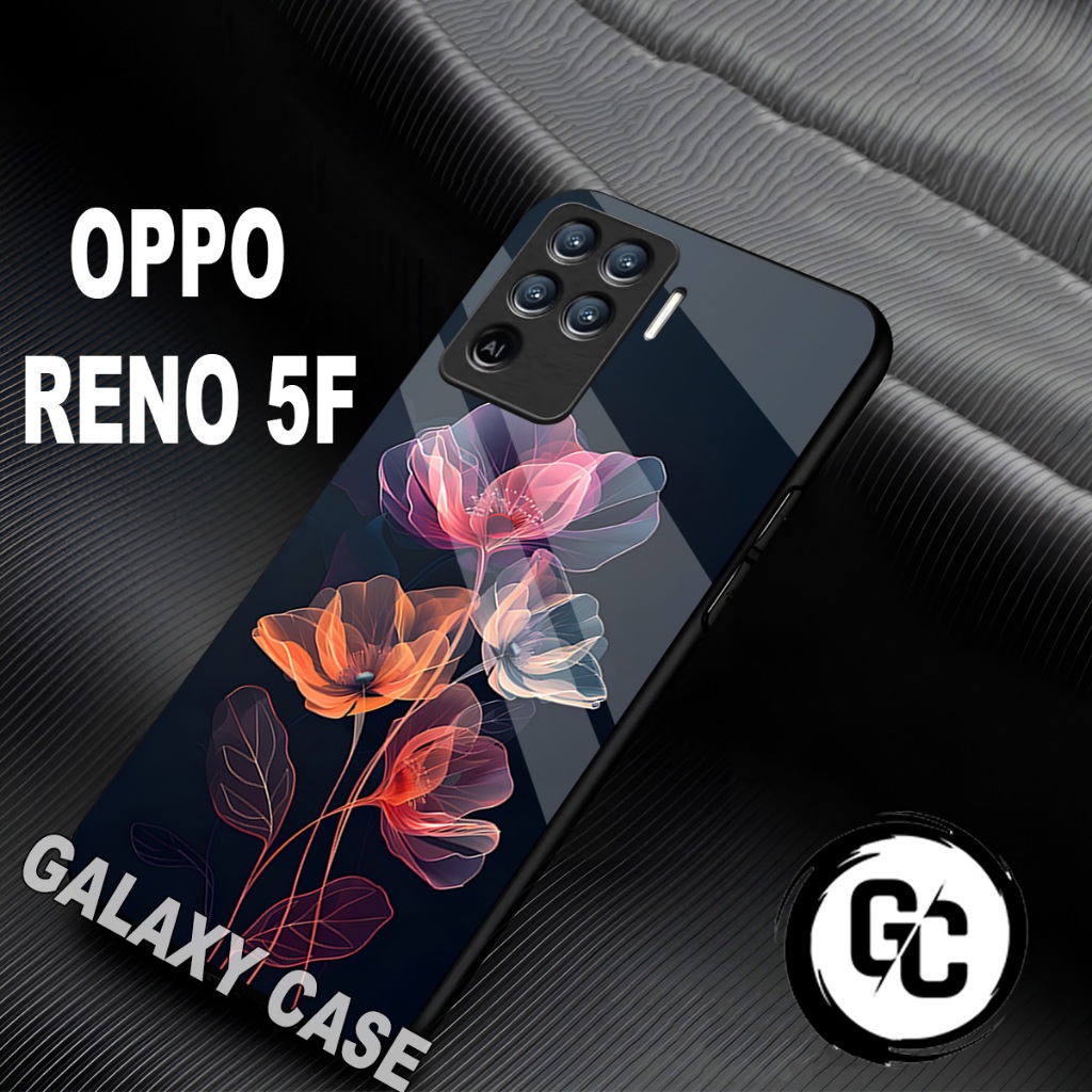 Case Hp OPPO RENO 5F/GC28/motif gambar BUNGA/casing RENO 5F/kesing/case/softcase/glossy/glitter