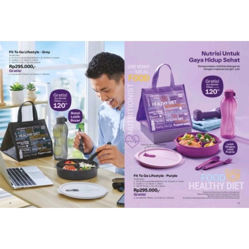 Fit To Go Tempat Bekal Tupperware ORI