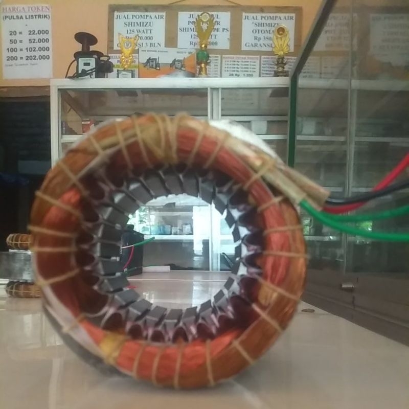 spull gulungan stator pompa air National / panasonic tipe 125 watt