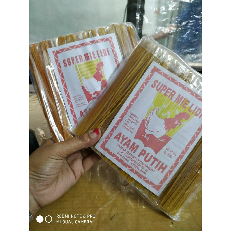 

(PAK ) Mie Lidi AYAM PUTIH ( 25 PCS)