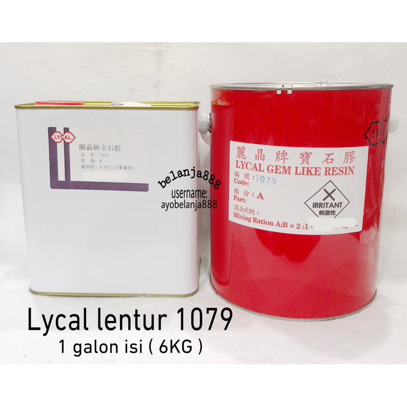 Resin bening lycal lentur dengan katalis 1079 - 1set 6KG