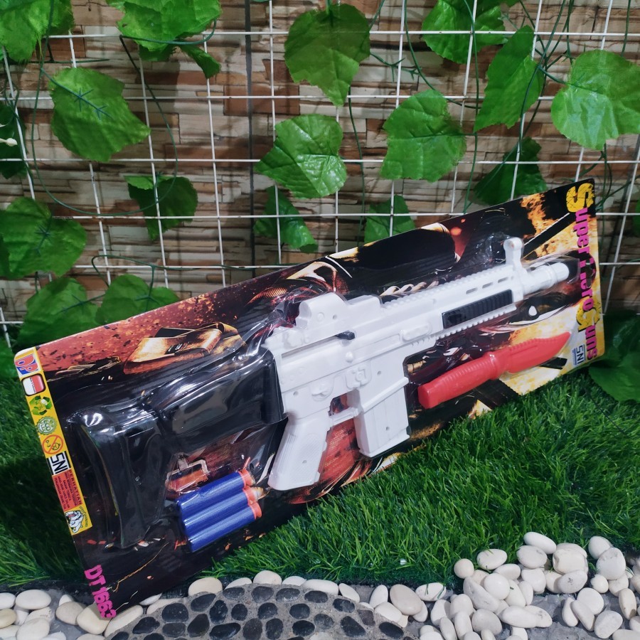 Mainan Tembakan super shoot gun AKM117 nerf set anak laki laki