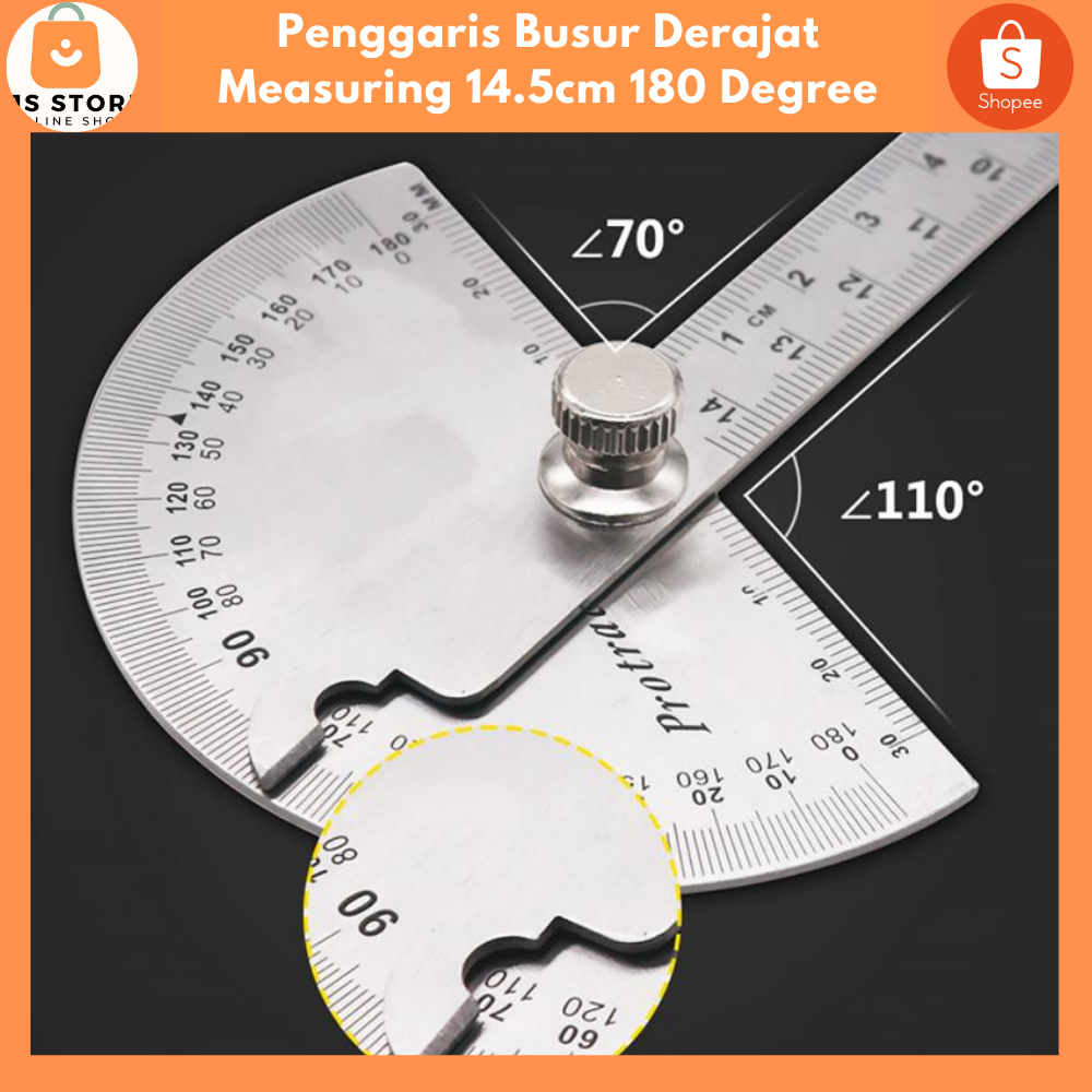 

Penggaris Busur Derajat Measuring 14.5cm 180 Degree - PR180