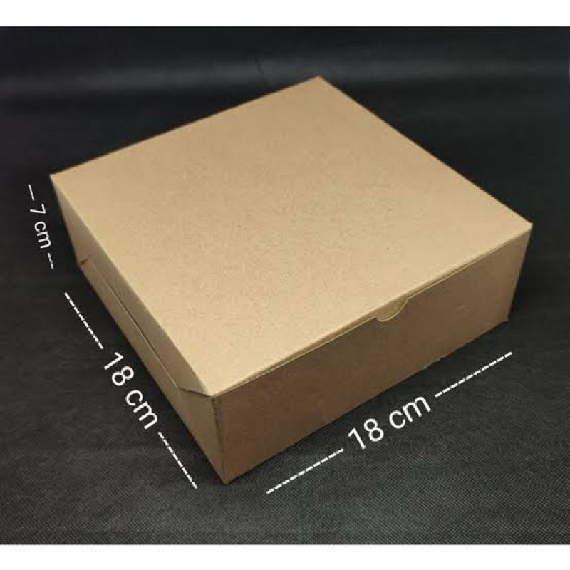 kotak nasi kraft/snack box/kotak catering bahan kraft uk.18x18