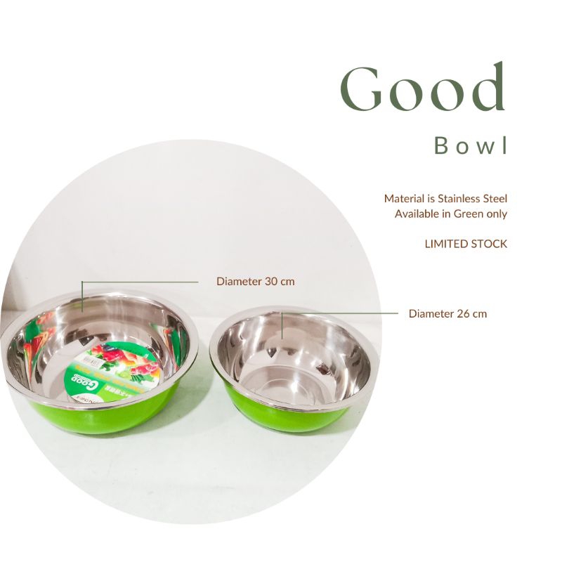 Mixing bowl stainless / mangkok adonan / mangkok besar / Mangkok roti
