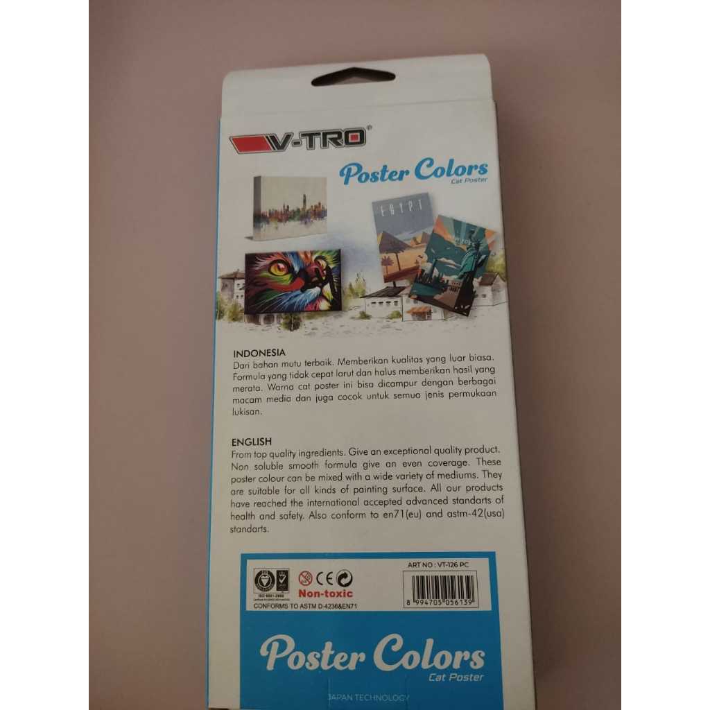 

V-Tro Poster Colors 12 Warna – Warna Pekat, Hasil Maksimal