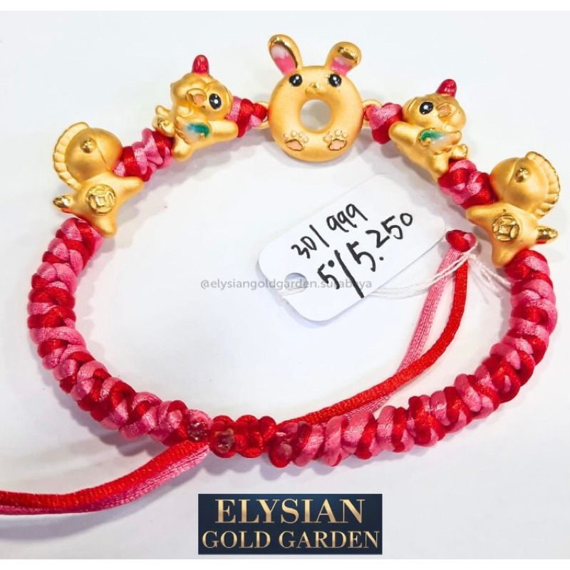 Gelang Tali Emas Shio Kelinci