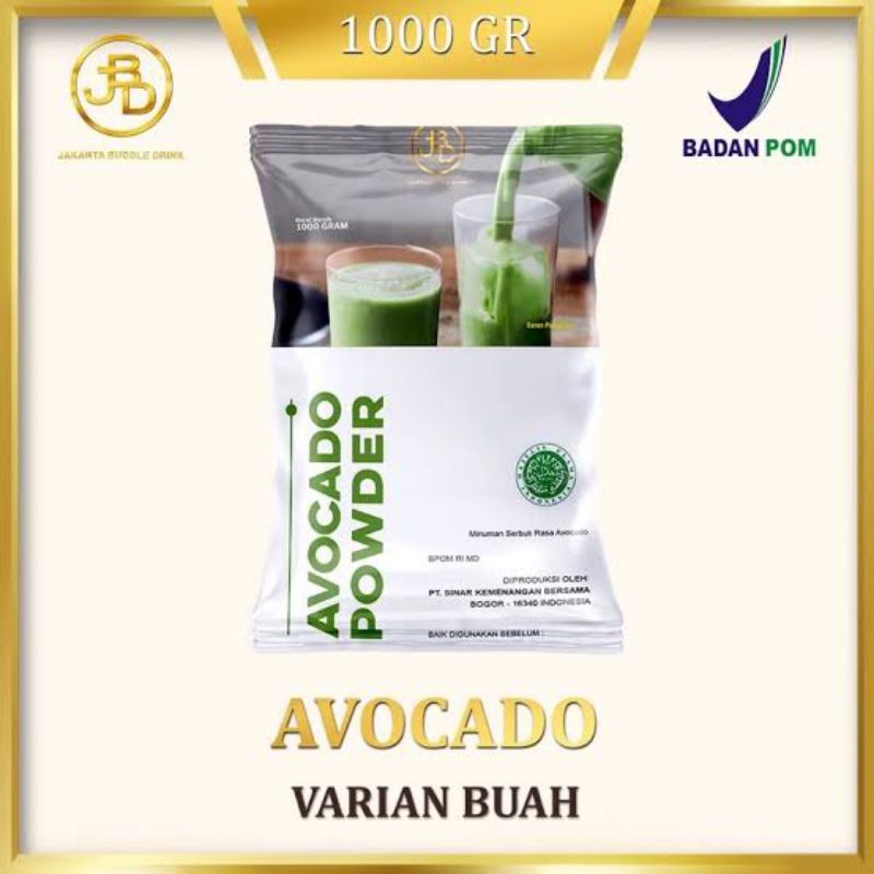 

Avocado Powder Premium JBD Jakarta Bubble Drink Isi 1000 Gram