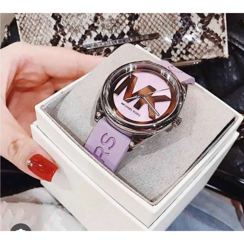 JAM TANGAN BRANDED Watch Janelle 42mm Silver Purple MK7143