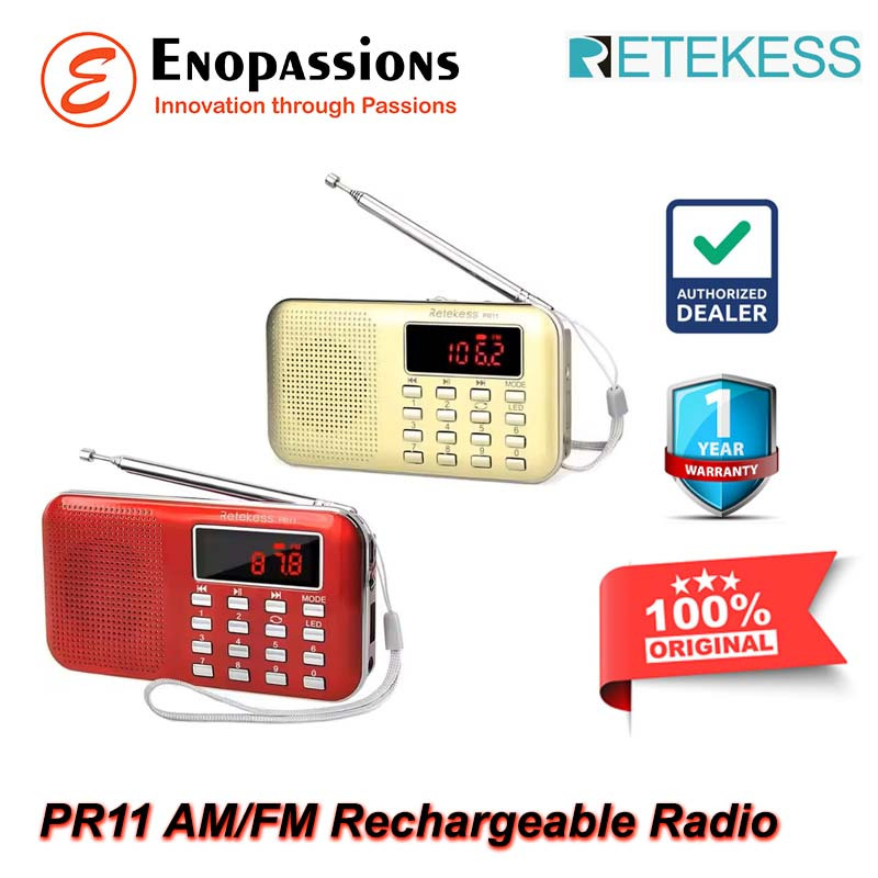 RETEKESS PR11 - Radio Portabel AM|FM dengan MP3 Player