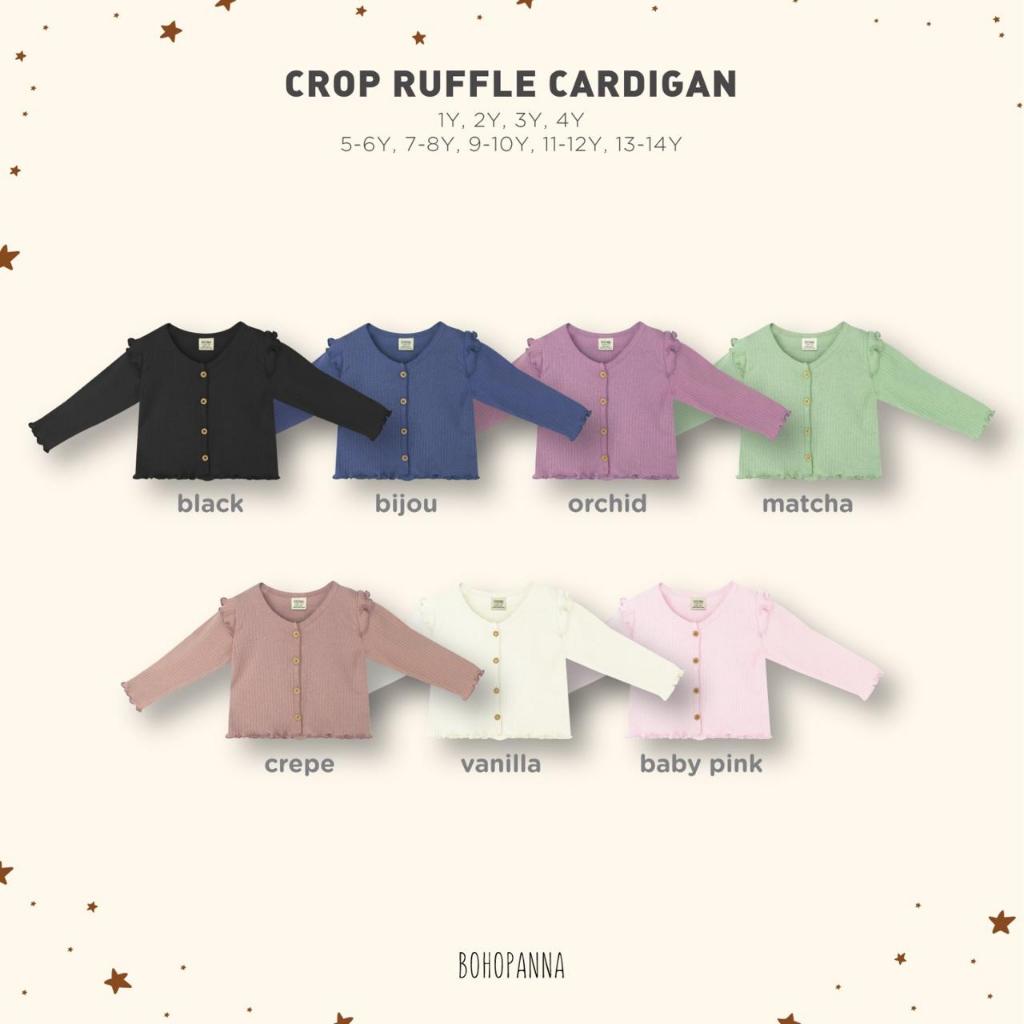 Giggles - Crop Ruffle Cardigan | Bohopanna ( Cardigan Ruffle Anak )