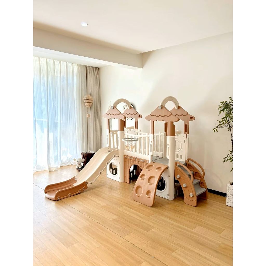 Mainan Perosotan Rumahan Anak LITTLE TREE Playhouse / Set Rumah Playground Besar Single Dan Double