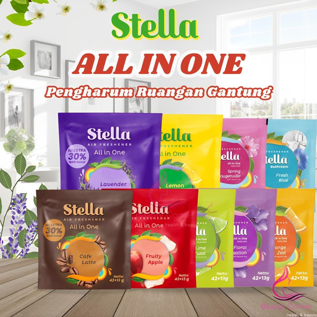 ISTARFI - STELLA ALL IN ONE 42Gr + 13 Gr | Pengharum Ruangan | Pengharum Mobil | Pengharum Kamar Bat