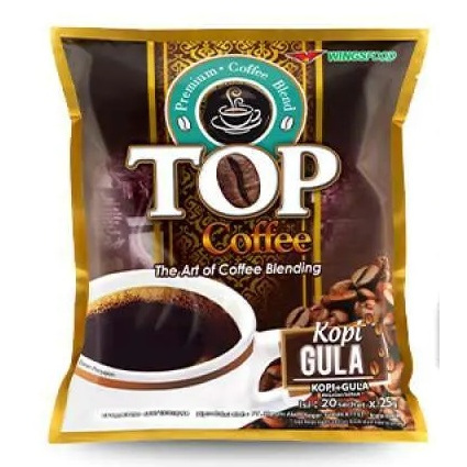 

[ECER MIN.5 SACHET] Top Kopi Gula 2 in 1 Sachet Produk Original