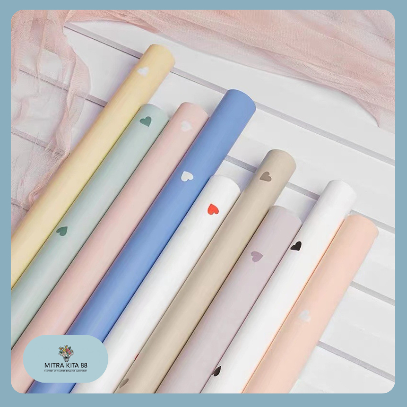 

Kertas Buket Bunga Bunga Motif LOVE Polkalove Cellophane Flower Wrapping Paper LOVE KB058