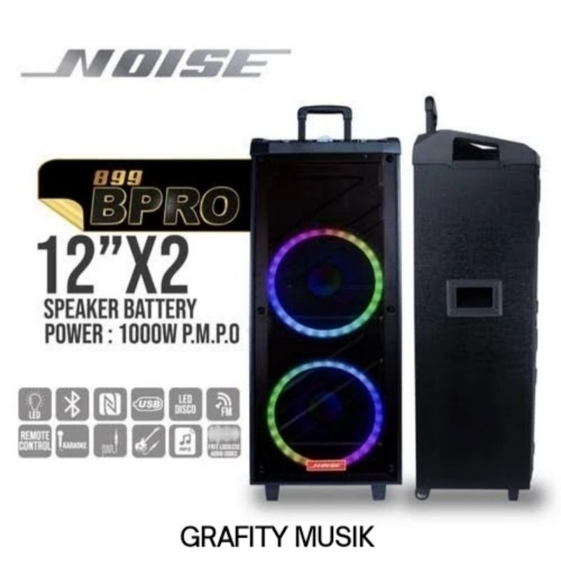 Speaker Portable Wireless Noise 899 B PRO Original Double 12 inch