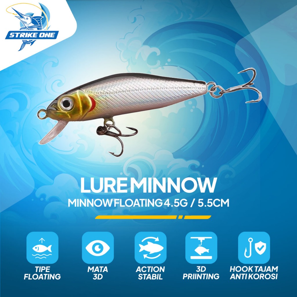 Lure Minnow Floating Umpan Pancing Minnow - DS102