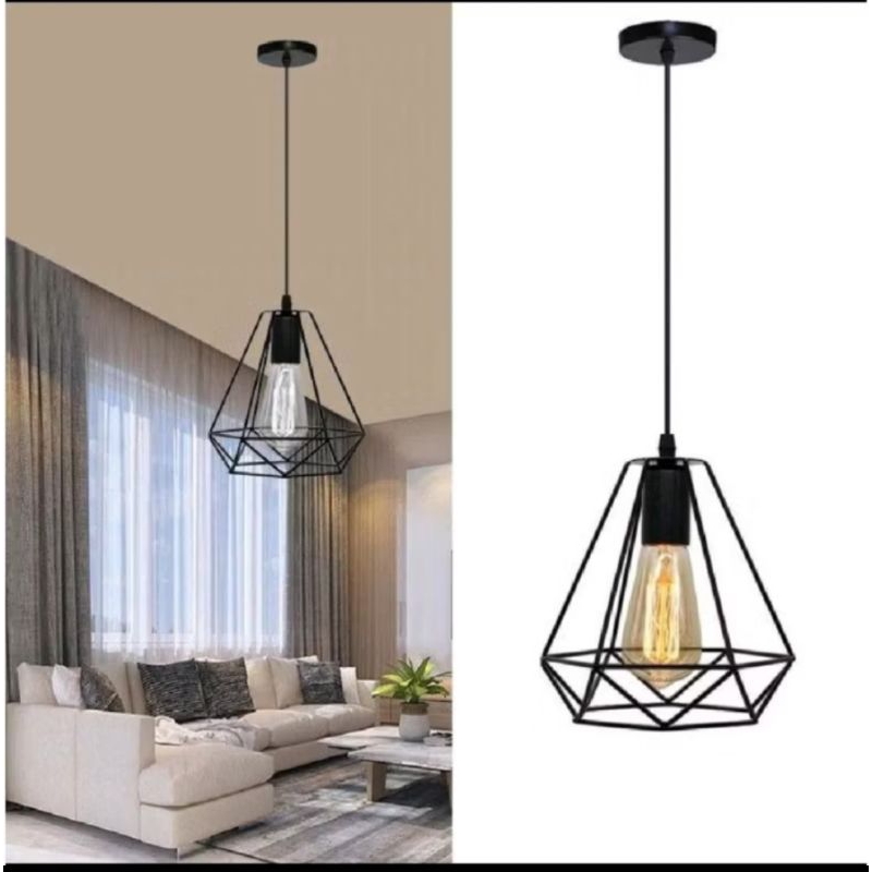 kap lampu dekorasi kap lampu gantung diamond