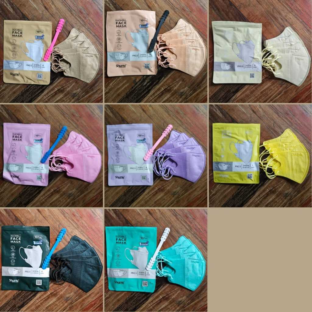 Masker Duckbill 50 Pcs Tebal - Shumu - Masker Duckbill 50 Pcs Warna Warni - Masker Duckbill 10 Pcs