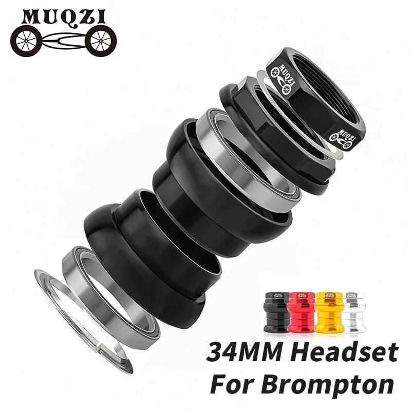 Muqzi Headset 34 34mm Eksternal Bearing Standar Oversize Ulir Theaded untuk Sepeda Mtb Federal Jadul