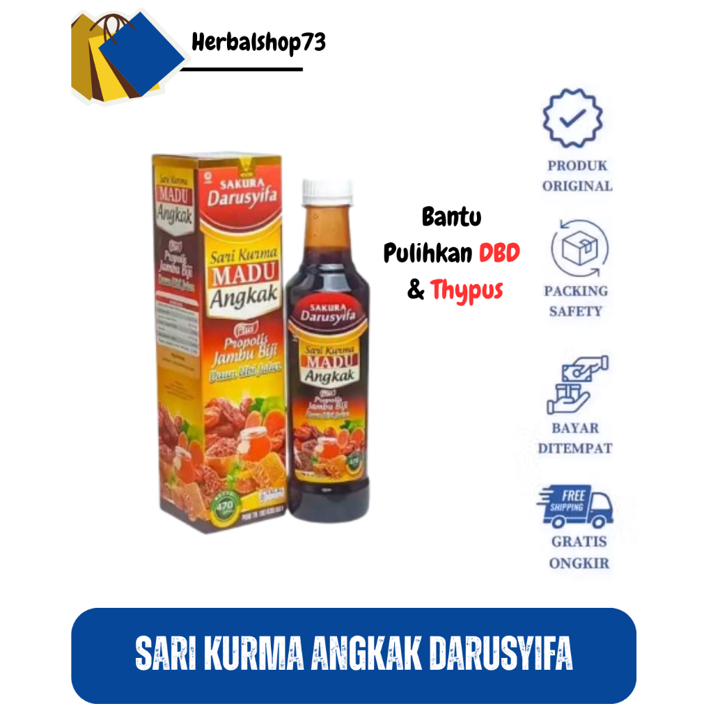 

Sari Kurma Madu Angkak SAKURA Darusyifa 470 ml Original | madu trombosit 470gr